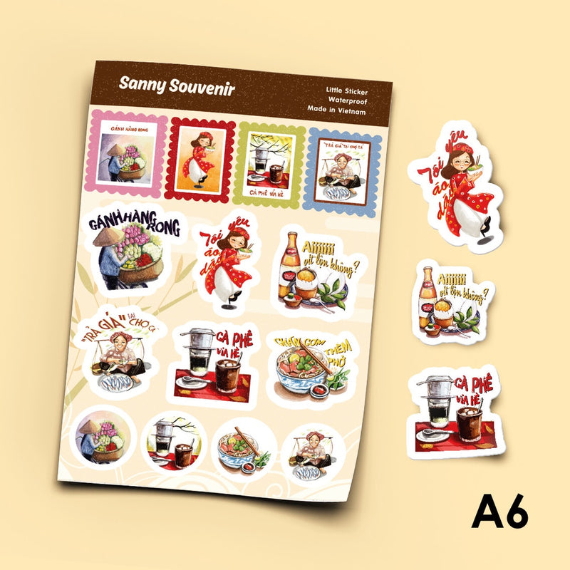 Sticker hình ảnh lưu niệm Việt Nam