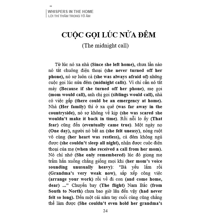 [Song Ngữ Anh - Việt] Lời Thì Thầm Trong Tổ Ấm - Whispers In The Home + Mã File Nghe