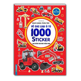 Sách - Combo Bách khoa toàn thư về các loại ô tô - 1000 miếng dán hình thông minh (4 cuốn )