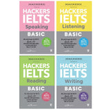 Combo Sách Hackers IELTS Basic - Vững Nền Tảng Bứt Phá 7.0 IELTS (Reading+Listening+Writing+Speaking) - Kèm App