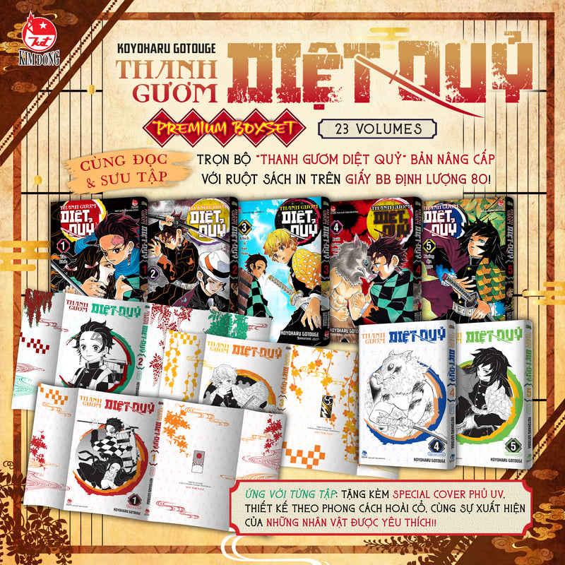 Premium Boxset Thanh Gươm Diệt Quỷ - Kimetsu No Yaiba (Hộp 23 Tập)