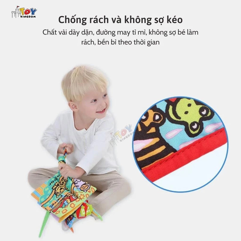 Đồ Chơi Sách Vải 3D Theo Chủ Đề TOYKINGDOM - Dành Sự Phát Triên Cho Bé Trên 3th