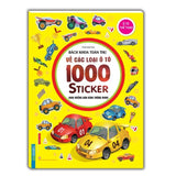 Sách - Combo Bách khoa toàn thư về các loại ô tô - 1000 miếng dán hình thông minh (4 cuốn )