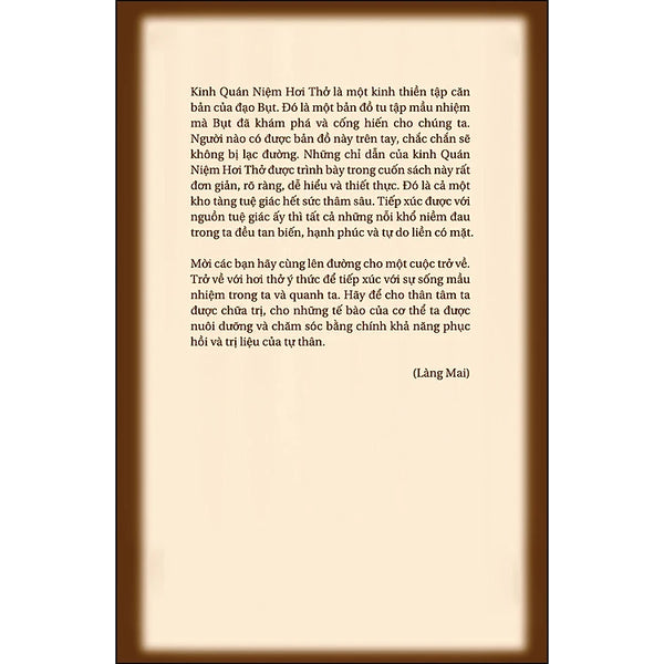 Hơi Thở Nuôi Dưỡng Hơi Thở Trị Liệu