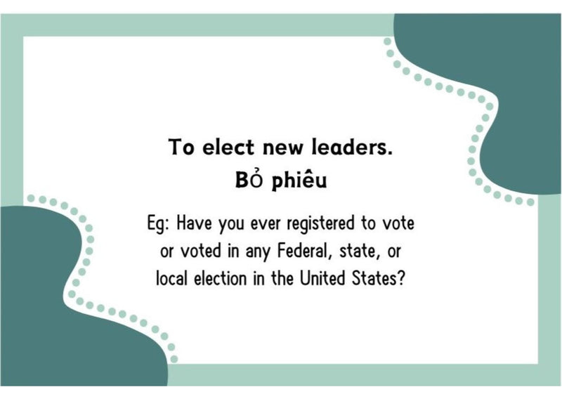 Flashcard Từ Vựng Cho Thường Trú Nhân  (Tặng kèm bộ tài liệu 100 câu Civics + Cẩm nang ôn thi + file nghe)