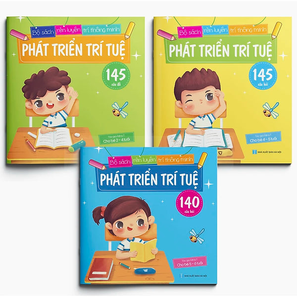 Combo 3 Cuốn sách Phát triển trí tuệ (145 câu đố)
