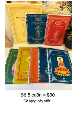 Bộ 8 cuốn sổ chép kinh