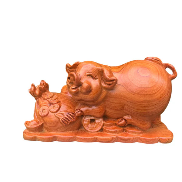 Tượng Con Heo Gỗ Hương