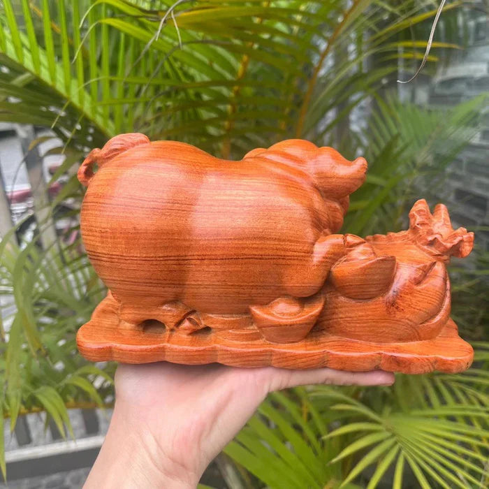 Tượng Con Heo Gỗ Hương