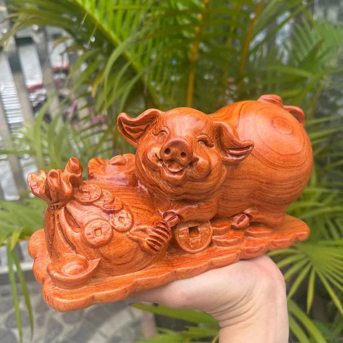 Tượng Con Heo Gỗ Hương