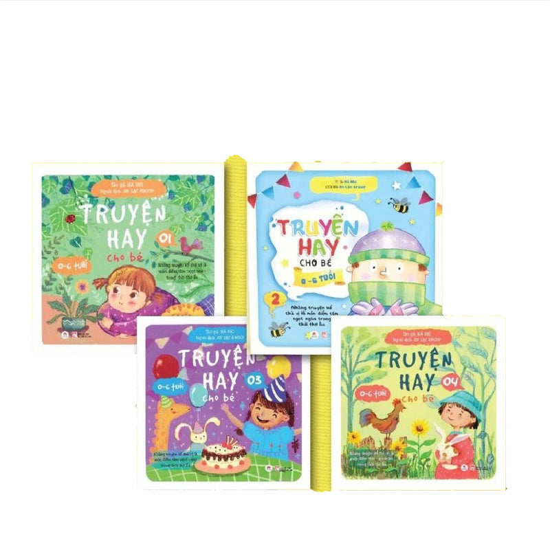 Sách - Truyện Hay Cho Bé từ 0 đến 6 tuổi, Combo 4 Cuốn Tái Bản 2024
