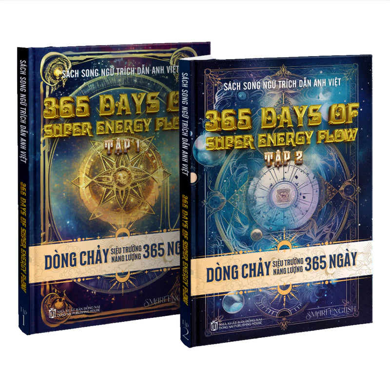 Bộ 2 Sách Song Ngữ Anh-Việt 365 Ngày Dòng Chảy Siêu Trường Năng Lượng-365 Days Of Supper Energy Flow