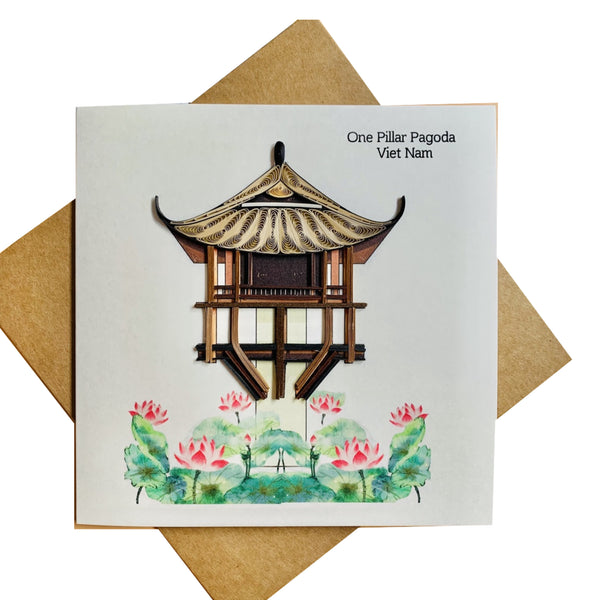 Thiệp Quilling Card giấy xoắn phong cảnh Việt Nam