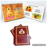 Combo Kinh Pháp Cú In Hình Minh Hoạ Sách Bìa Da & Lịch Để Bàn