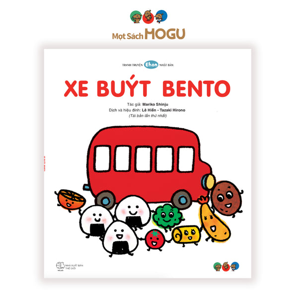 Sách cho bé 0 3 tuổi - Nhận biết Màu sắc, Hình khối Xe Buýt Bento (Tranh truyện Ehon Nhật Bản)