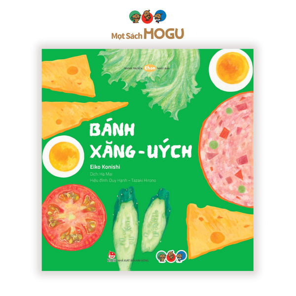 Sách cho bé 0 3 tuổi - Nhận biết màu sắc, hình khối Bánh Xăng-uých (Truyện tranh Ehon Nhật Bản)