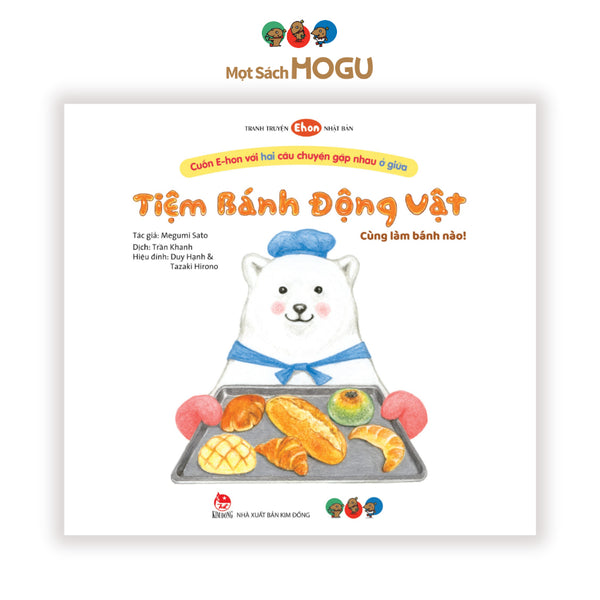 Sách cho bé từ 3 tuổi - Phát triển tư duy Tiệm bánh động vật (Tranh truyện Ehon Nhật bản)