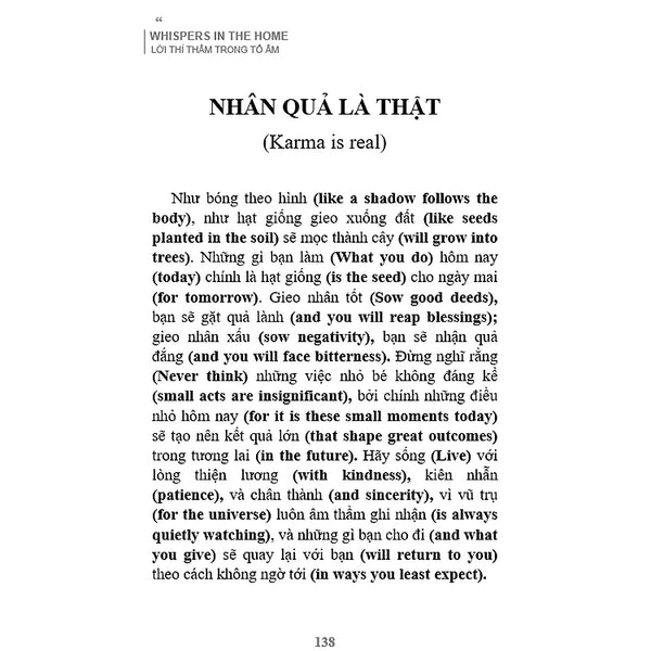 [Song Ngữ Anh - Việt] Lời Thì Thầm Trong Tổ Ấm - Whispers In The Home + Mã File Nghe