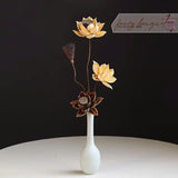 Set Hoa Sen Gỗ Decor Mộc (không bình)