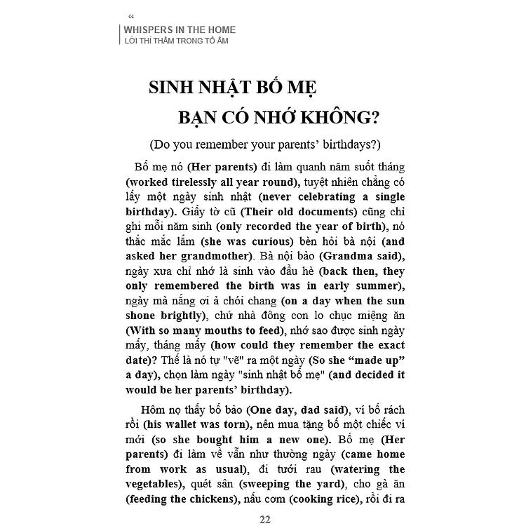 [Song Ngữ Anh - Việt] Lời Thì Thầm Trong Tổ Ấm - Whispers In The Home + Mã File Nghe