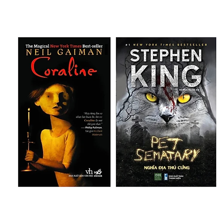 Combo 2 cuốn Truyện Kinh Dị : Pet Sematary - Nghĩa Địa Thú Cưng + Coraline