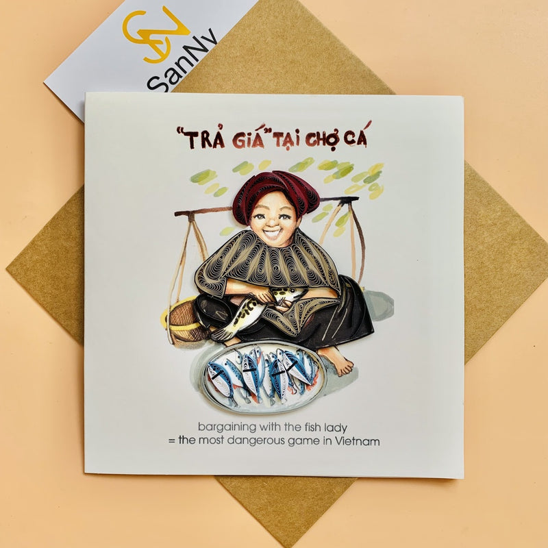 Thiệp Quilling Card giấy xoắn phong cảnh Việt Nam