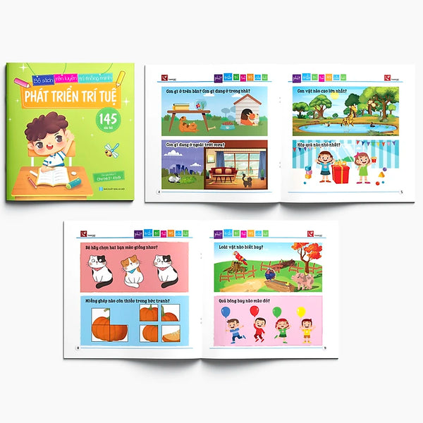 Combo 3 Cuốn sách Phát triển trí tuệ (145 câu đố)