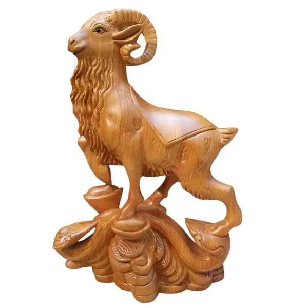 Tượng Con Dê Gỗ Hương