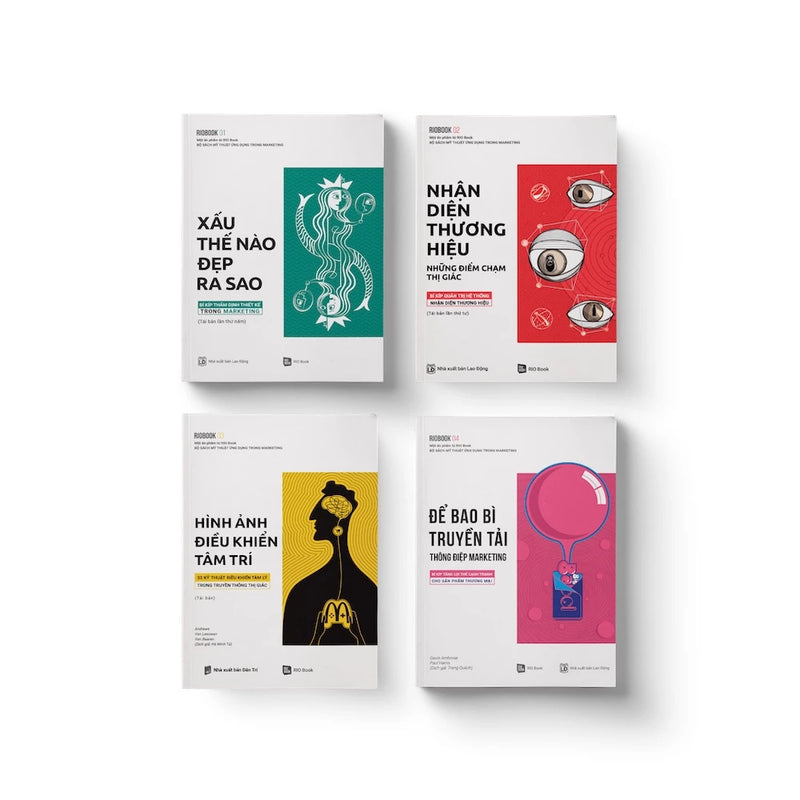 Sách - Combo RIO Book Signature - Mỹ thuật ứng dụng trong Marketing và Thương hiệu (RIO Book No.1,2,3,4)
