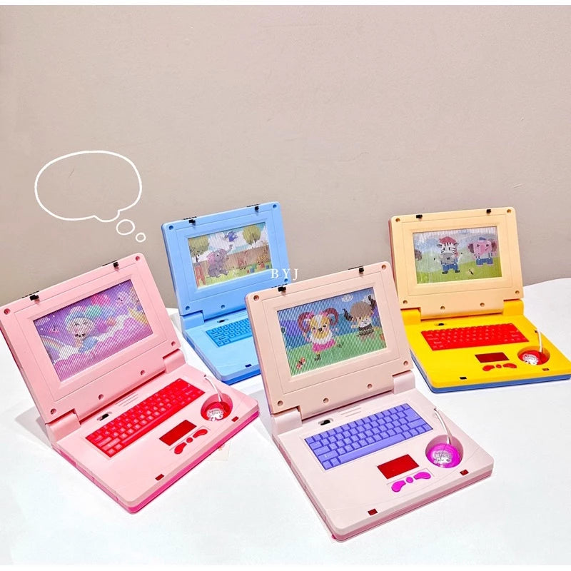 Đồ chơi máy tính laptop ANBEBE cho bé, máy tính bảng có chuột kèm đèn led cho bé từ 2-5 tuổi