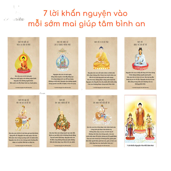 Thẻ Card 7 lời nguyện hằng ngày - 7 Lời Nguyện Vào Mỗi Sớm Mai - Giúp Tâm Bình An