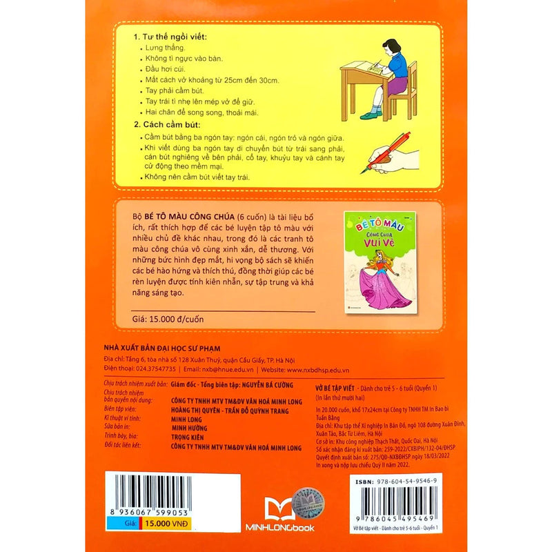 Sách Hành Trang Cho Bé Vào Lớp 1 - Vở Bé Tập Viết - Dành Cho Trẻ 5-6 Tuổi (Quyển 1)