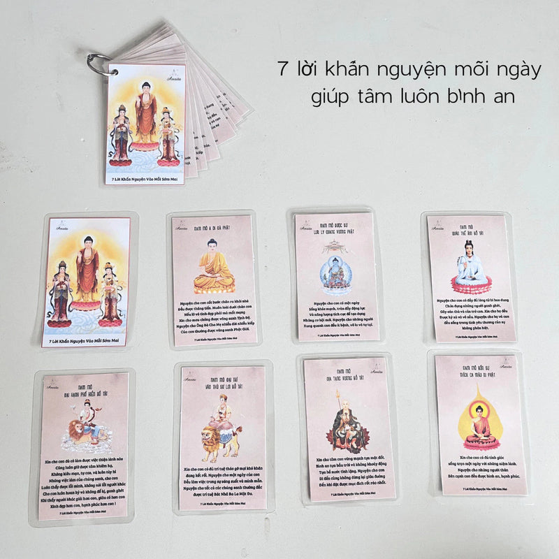 Thẻ Card 7 lời nguyện hằng ngày - 7 Lời Nguyện Vào Mỗi Sớm Mai - Giúp Tâm Bình An