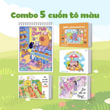 Combo 5 Cuốn Sách Tô Màu Chữa Lành