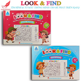 Look & Find Tìm Hình & Tô Màu Cho Bé - Shape/Number / Shape/Color / Combo 2 Quyển