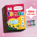 Bé Tô Màu - Combo 10 Cuốn Song Ngữ Việt Anh (Tặng Hộp Bút Sáp 12 Màu)