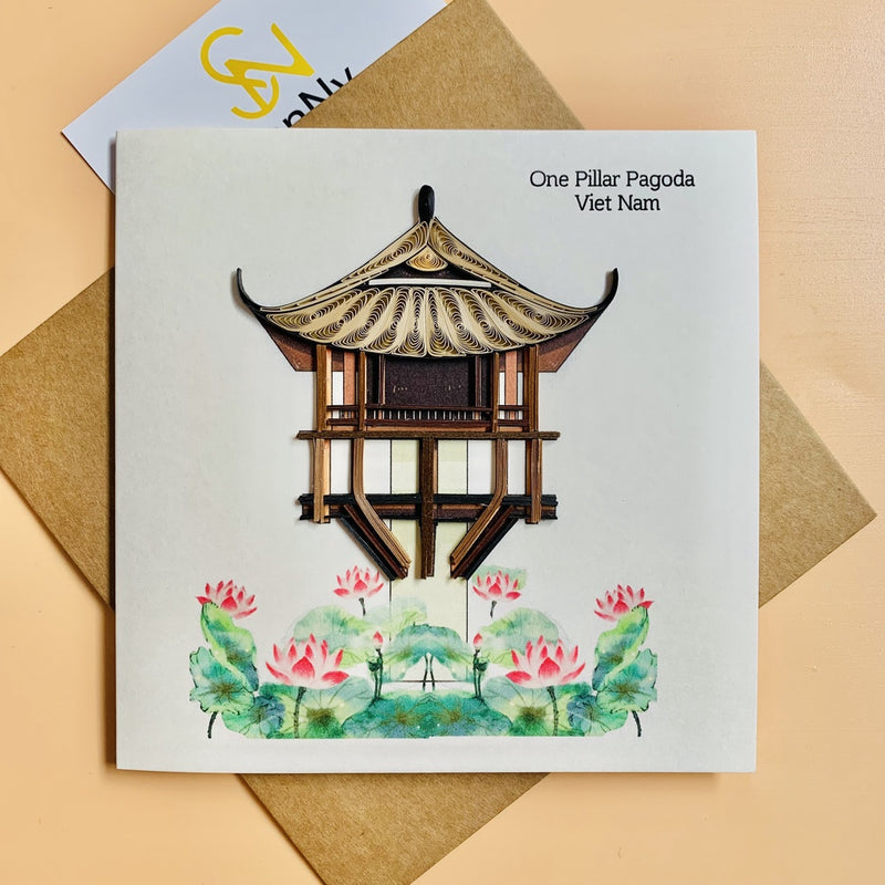 Thiệp Quilling Card giấy xoắn phong cảnh Việt Nam