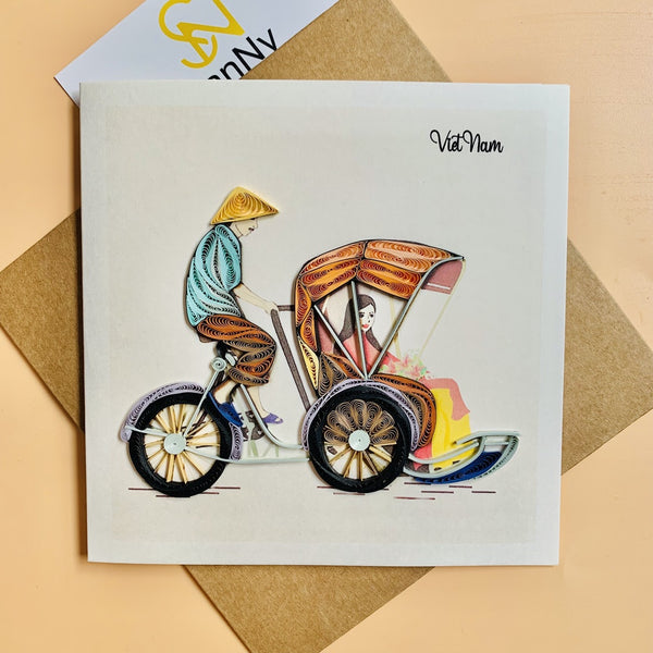 Thiệp Quilling Card giấy xoắn phong cảnh Việt Nam