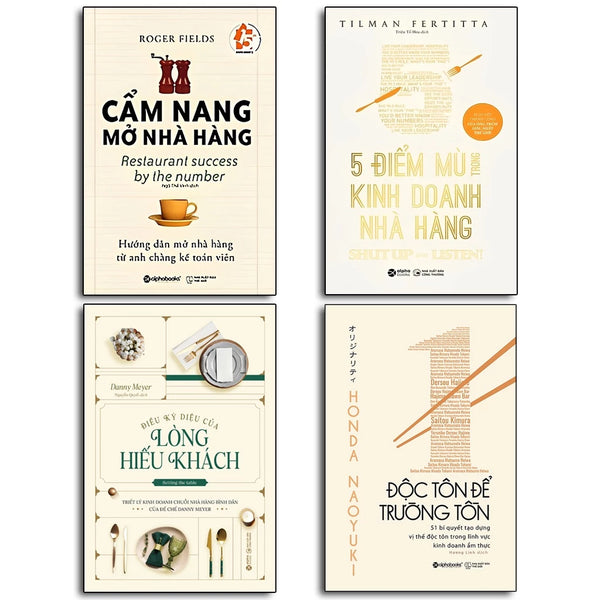 Combo 4 Cuốn: Bộ Sách Hay Nhất Về Kinh Doanh Nhà Hàng