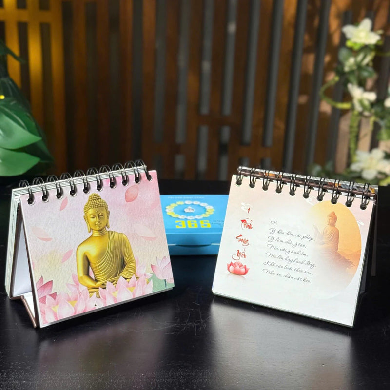 Lịch Bàn Kinh Pháp Cú - Trí Tuệ Khai Sáng, 365 Ngày Sống Theo Lời Phật Dạy