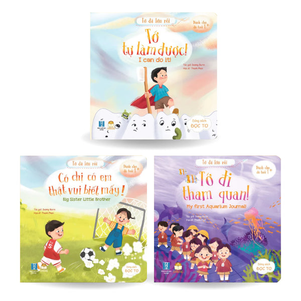 Bộ 3 cuốn - Tớ đã lớn rồi: Tớ đi tham quan, Tớ tự làm được, Có chị có em thật vui biết mấy