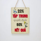 Bảng gỗ khẩu hiệu động lực slogan treo tường decor trang trí cửa hiệu văn phòng công ty, phòng làm việc
