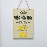 Bảng gỗ khẩu hiệu động lực slogan treo tường decor trang trí cửa hiệu văn phòng công ty, phòng làm việc