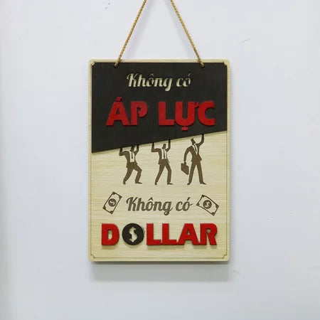 Bảng gỗ khẩu hiệu động lực slogan treo tường decor trang trí cửa hiệu văn phòng công ty, phòng làm việc