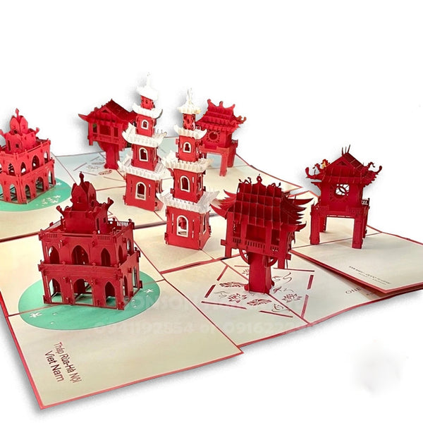 Thiệp giấy 3D mô hình Phong Cảnh Việt Nam