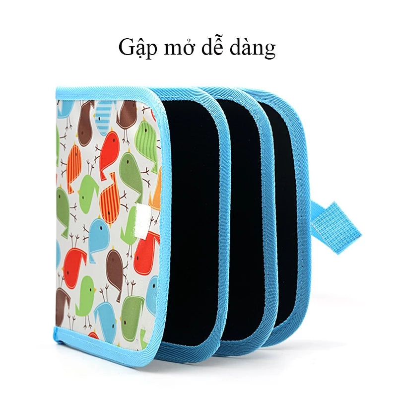 Sổ vẽ tự xóa graffiti phát sáng chất liệu PP cao cấp, chống nước an toàn cho bé