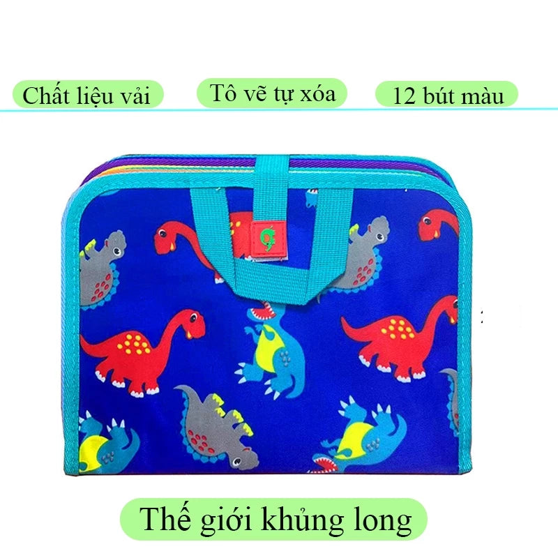 Sổ vẽ tự xóa graffiti phát sáng chất liệu PP cao cấp, chống nước an toàn cho bé