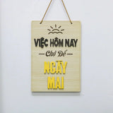 Bảng gỗ khẩu hiệu động lực slogan treo tường decor trang trí cửa hiệu văn phòng công ty, phòng làm việc