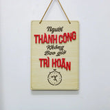 Bảng gỗ khẩu hiệu động lực slogan treo tường decor trang trí cửa hiệu văn phòng công ty, phòng làm việc