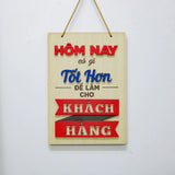Bảng gỗ khẩu hiệu động lực slogan treo tường decor trang trí cửa hiệu văn phòng công ty, phòng làm việc